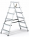 DR-AL-DD6-HOME-CZ - LTRA ALU basic ktoldalas zsmoly 2x6 Drabest 125 kg - Masszv ltrakonstrukci tarts alumniumbl. Knny, kompakt, knnyen trolhat. Knyelmes llfellet 0,16x0,34 mter. Hornyolt lpcsfokok szegecselve s fekete manyag burkolatokkal rgztve. Specilis csszsmentes lbak biztostjk a legmagasabb biztonsgi szintet, vdik a padlt.
Kiegszt pntok a csszs megakadlyozsra.  Terhelhetsg max. 125 kg.
