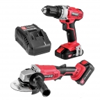 62414PTQ026 - AKKUS SZETT PRAKTIK FLEXPOWER SYSTEM - FUR� 18V + SAROKCSISZOL� 18V + 3Ah AKKU + T�LT�/ PTQ026 - 